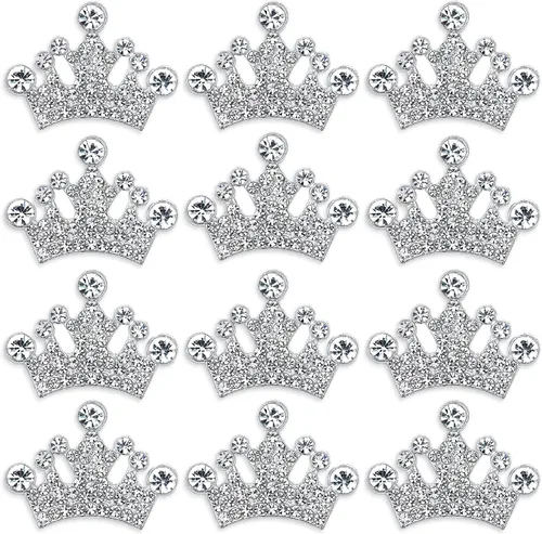 Miniatura 11 de 24 piezas de adornos de joyería de corona para accesorios de cabello hechos a mano DIY, zapatillas, ropa, decoraciones de fiesta, caja de regalo