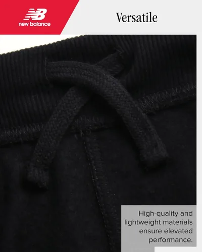 Miniatura 23 de New Balance Pantalones deportivos para niña, forro polar de mezcla de algodón suave con cordón y bolsillos (tallas 8-16)