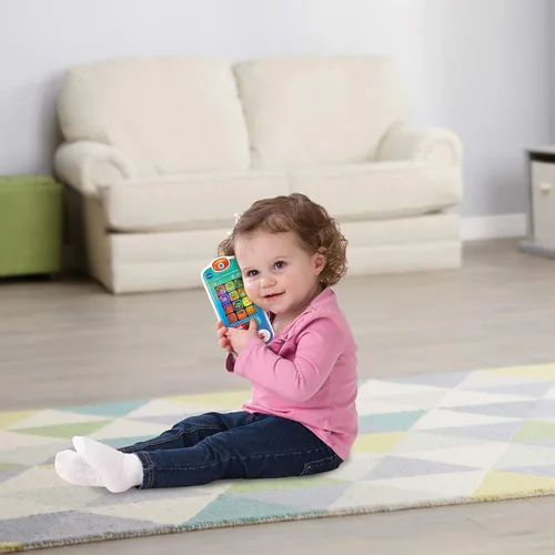 Miniatura 5 de VTech Desliza y descubre el teléfono, teléfono de juego para bebés niñas y niños, juguete interactivo con luces y sonidos, juguetes de teléfono