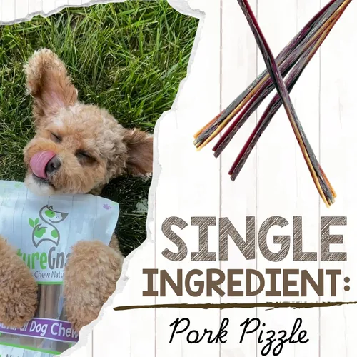 Miniatura 3 de Nature Gnaws Palitos de cerdo extra finos para perros pequeños de 5 a 6 pulgadas (50 unidades) – Larga duración para masticadores ligeros