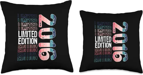 Miniatura 3 de Limited Edition Vintage 2016 Retro Birthday Throw Pillow