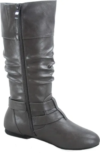 Miniatura 2 de Forever Sonny-54 - Botas de equitación para mujer con hebilla y puntera redonda