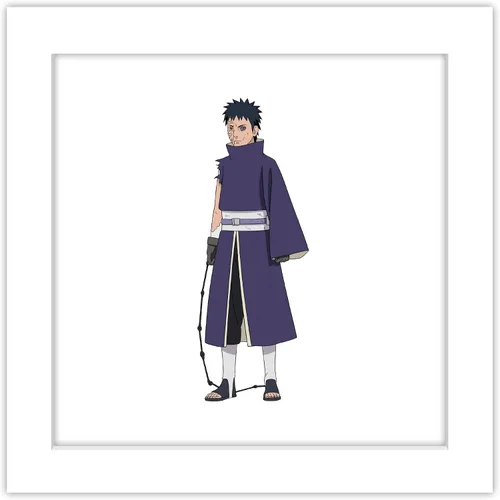 Miniatura 11 de Gallery Pops Naruto Shippuden - Arte de pared de Obito Uchiha, versión enmarcada negra, 12 x 12 pulgadas