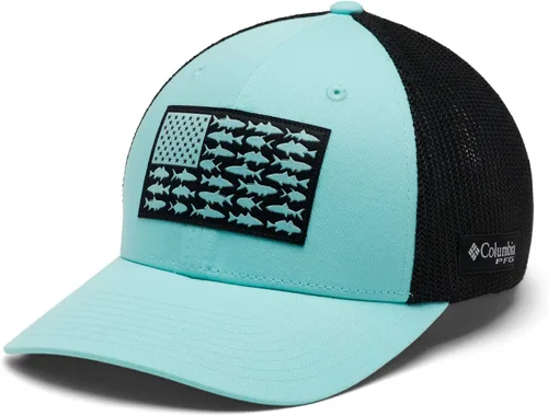 Miniatura 667 de Columbia - Gorra de malla con bandera con árboles unisex para adultos, corona alta
