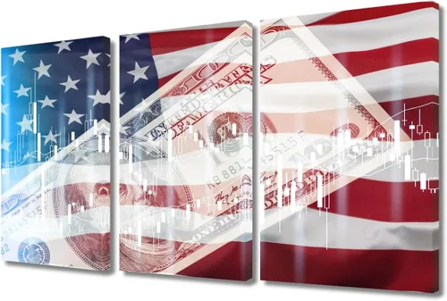 Miniatura 36 de Arte de pared de Crisis in USA para sala de estar, bandera de Estados Unidos, decoración del hogar, gráficos de otoño en Estados Unidos de América