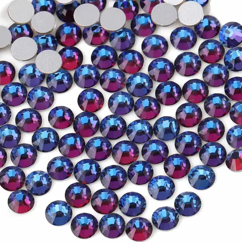 Miniatura 73 de Beadsland 1440 diamantes de imitación de cristal con parte trasera plana, gemas redondas, ámbar, SS3, 0.047-0.055 in