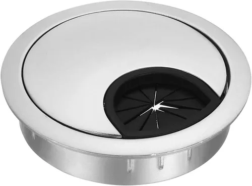 Miniatura 24 de uxcell Cubierta de agujero para cable, 2 pulgadas/1.969 in, aleación de zinc, para cable de escritorio, ojales, cubierta de agujero para oficina