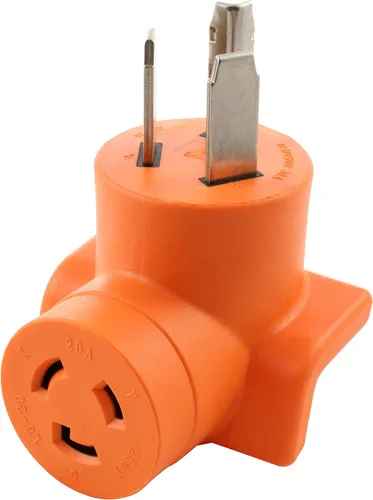 Miniatura 14 de AC WORKS Adaptador de salida de pared para secadora de 30 amperios y 3 clavijas (para bloqueo L6-30 30A 250V)