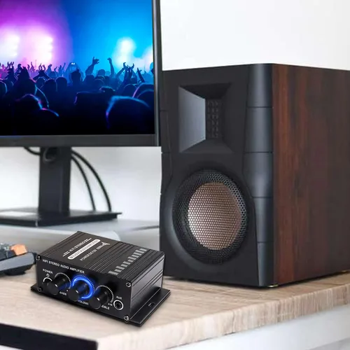 Miniatura 7 de XMSJSIY Amplificador de audio estéreo de alta fidelidad de 12 V para coche de 2 canales HiFi Bass Subwoofer Amp para coches CD DVD reproductor MP3