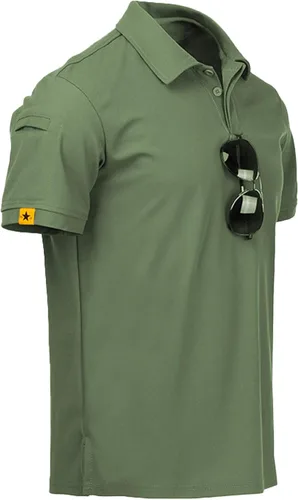 Miniatura 3 de SCODI Polo para hombre, casual, manga corta, polo de golf, atlético, diario, cuello camisa, camiseta de tenis