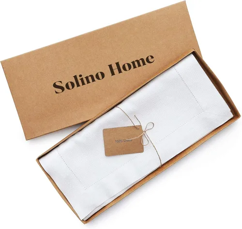 Miniatura 6 de Solino Home - Camino de mesa de lino con punto vainica, manteles individuales y servilletas