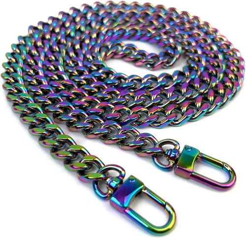 Miniatura 25 de Correas de metal para bolso de cadena plana, reemplazo de cadena para bolso cruzado de hombro y axilas, Dorado antiguo Oro envejecido
