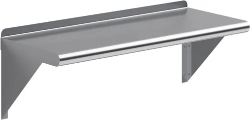 Miniatura 8 de AmGood Estante de pared de acero inoxidable de 36 pulgadas de largo x 14 pulgadas de profundidad Certificado NSF Estantería de metal