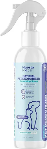 Pets - Desodorante y neutralizador de olores para mascotas con avena y aloe | Desodorante en aerosol de secado rápido derivado naturalmente para