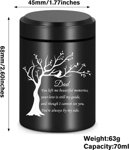 Miniatura 2 de RIPFEVURN Urnas pequeñas para cenizas humanas de 2.75 pulgadas, mini árbol de la vida, urnas de cremación para cenizas, adultos, hembras, hombres