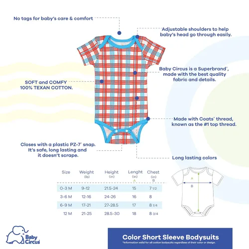Miniatura 5 de BABYCIRCUS Conjunto de regalo unisex de ropa de bebé, 100% algodón, 3-6 meses, multicolor