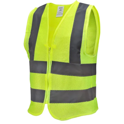 Miniatura 5 de Neiko Chaleco de seguridad de alta visibilidad ANSI Clase 2, sin bolsillo, amarillo neón, grande (L)
