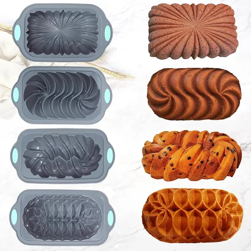 Miniatura 2 de Molde de silicona de 4 piezas para hornear pan, molde antiadherente para horno de cocina, perfecto para pan de plátano, pan de sándwich, pastel