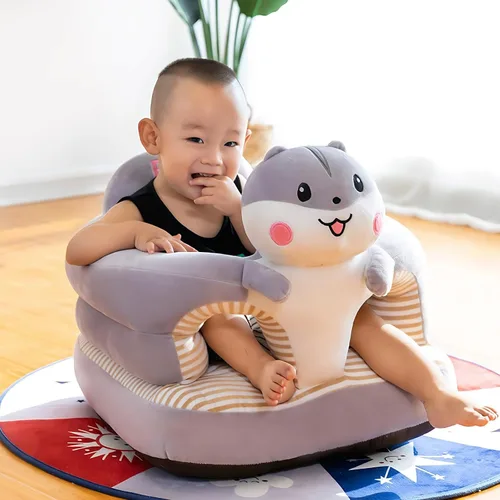 Miniatura 5 de Asiento de apoyo para bebé, lindo sofá para bebé para sentarse, cómodos asientos de felpa para bebés