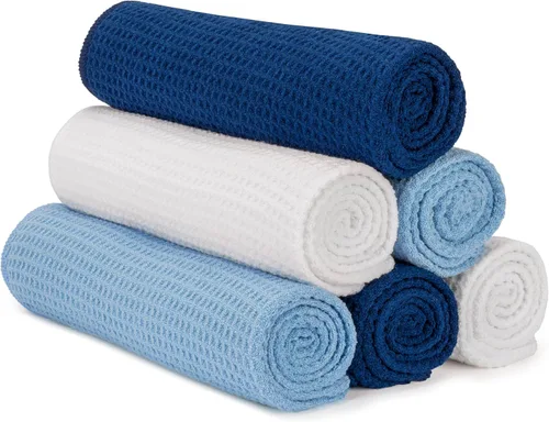 S&T INC. Toallas de microfibra para gimnasio, toalla de yoga para el hogar y bolsa de gimnasio, 16 x 27 pulgadas, paquete de 6