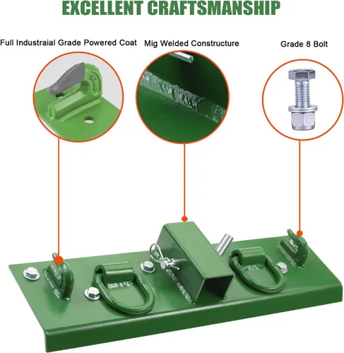 Miniatura 3 de Ganchos de Cubo de Tractor con Pernos de Enganche, Ganchos con Pernos Receptor de 2", Ganchos de Agarre Grado G70, Anillos en D Forjados, Pernos