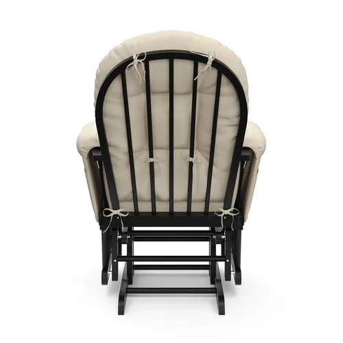 Miniatura 12 de Storkcraft Deslizador de Aro Premium y Otomana (Negro con Beige) — Certificado GREENGUARD Gold, Artesanía de Madera Sólida, Prácticos Bolsillos