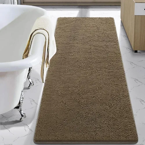 Miniatura 56 de LOCHAS Alfombra de Baño de Lujo Lanuda Tapete de Baño 24 x 17 Pulgadas, Alfombras de Baño Lavables Antideslizantes para Baño y Ducha, Alfombras