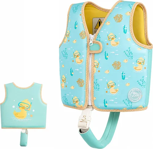 Miniatura 10 de Chaleco de natación para niños de neopreno con correa de seguridad ajustable para edades de 1-3 y 3-6 años KS-PB