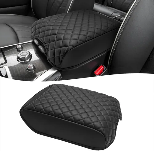 Miniatura 8 de KBH Funda para reposabrazos de consola central para Infiniti QX60 y JX35, Nissan Pathfinder 2013 2014 2015 2016 2017 2018 2019 2020, cuero