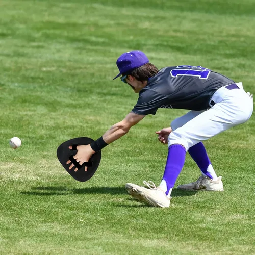 Miniatura 4 de Guante de entrenamiento de béisbol Leyndo con espuma para campo, guante de entrenamiento de campo para manos rápidas, práctica de bateo con dos Negro