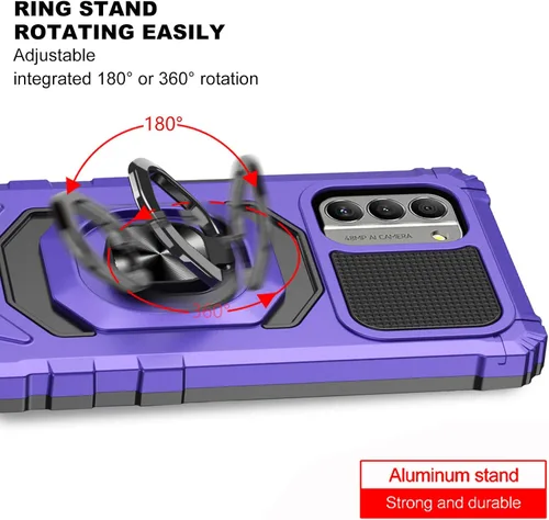 Miniatura 4 de Ailiber Funda para Nokia G310 con soporte, protector de pantalla para Nokia G310 con protector de pantalla, para montaje magnético de automóvil