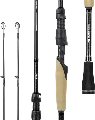 Miniatura 12 de KastKing Spartacus II Plus Twin-Tip Spinning & Casting Rods, IM6 Graphite Blanks, Stainless Steel Frame with Zirconium Oxide Rings, 2-Piece Rods