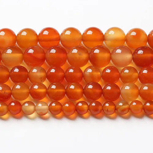 Miniatura 56 de 36 cuentas de calcedonia de jade rojo natural de 25/64 pulgadas (0.394 in), redondas sueltas, piedras preciosas energéticas curativas, para hacer