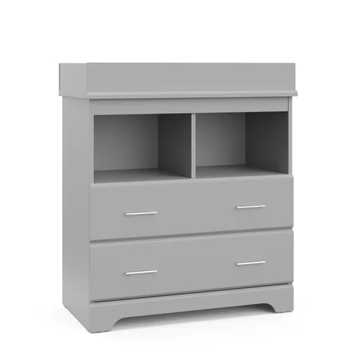 Miniatura 16 de Storkcraft - Cómoda de 4 cajones Brookside (color gris), con certificado GREENGUARD Gold, para habitación de bebé o niños, organizador