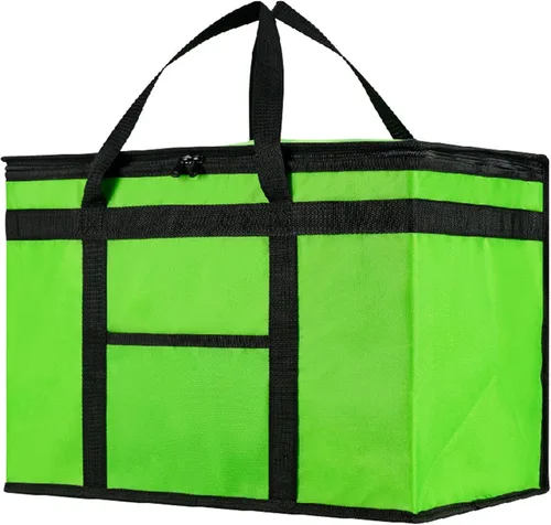 Miniatura 20 de NZ home Bolsa de enfriador XXL PRO aislada y duradera para entrega y compras de comestibles con cremallera superior, para calentar alimentos