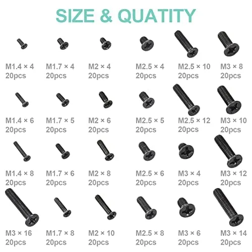 Miniatura 2 de Kit de tornillos de repuesto para computadora portátil Lenovo Toshiba Gateway Samsung HP IBM Dell Sony Acer Asus SSD SATA 480 Uds