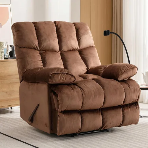 Euthymia Silla reclinable de gran tamaño, sillas reclinables grandes y altas para adultos, 400 libras, silla reclinable grande, reclinable extra