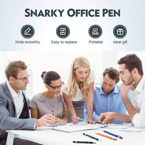 Miniatura 6 de Teling - Bolígrafos divertidos y sarcásticos para oficina con citas motivacionales y mensajes negativos, pasivos y positivos, para regalar a colegas