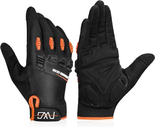 Cycling Gloves for MenWomen-Full Finger Bicycle Gloves Anti-Slip Shock Absorbing Padded MTBRoad Biking Gloves