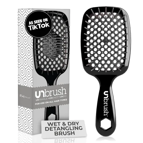 Miniatura 28 de FHI Heat UNbrush - Cepillo desenredante para cepillar sin dolor en cabello húmedo o seco — Cerdas antiestáticas DuoFlex duraderas, mango ligero