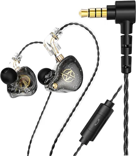 Miniatura 19 de FEDAI DX2 - Auriculares con monitor de oído, sonido superior con cable con controlador dual dinámico, auriculares profesionales con aislamiento