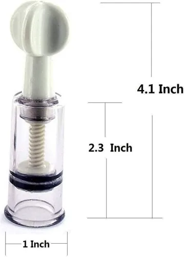 Miniatura 2 de Taza de succión corporal al vacío para madres lactantes y mujeres para pezón plano tímido e invertido. Copas ES (4.1 x 1.1 pulgadas, 2 unidades)
