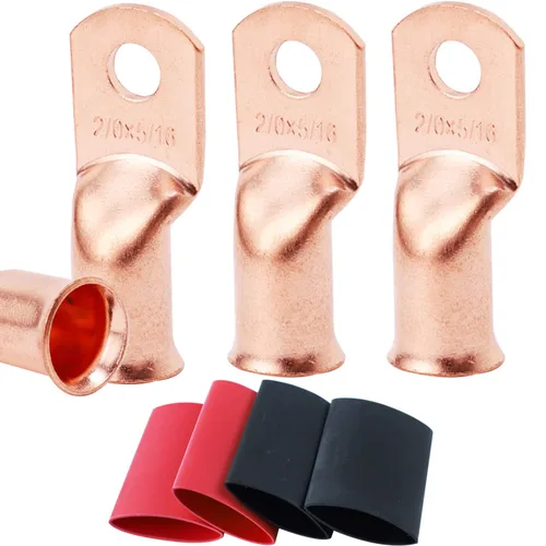 Miniatura 47 de TKDMR - Kit de 264 piezas de extremos de cable de batería, 132 piezas de terminales de anillo de lengüetas de cable de cobre resistentes AWG 8 6 4 2