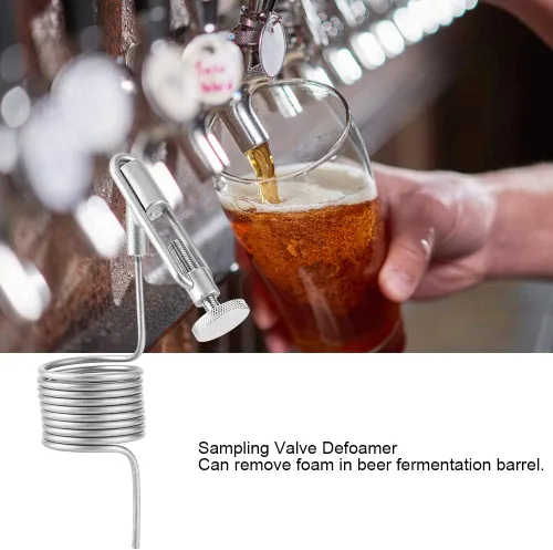 Miniatura 4 de TOPINCN Válvula de muestreo de fermentación de cerveza de acero inoxidable 304 Desempañador de bobina de fermentador de cerveza casera accesorio