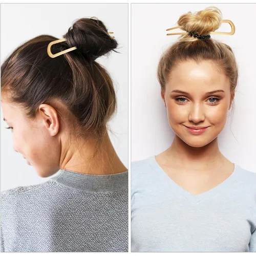 Miniatura 4 de 3 horquillas francesas de metal para cabello grueso, horquilla francesa para mujeres y niñas, tenedor de pelo en forma de U para cabello grueso