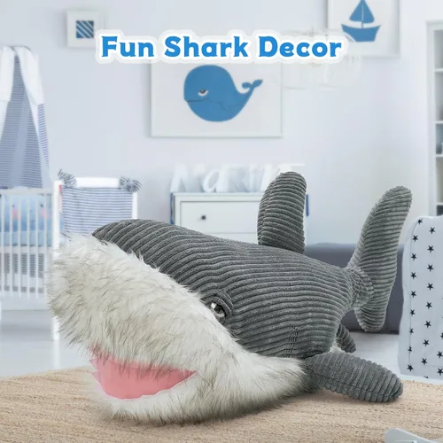 Miniatura 6 de MorisMos Animal de Peluche Gran Tiburón Blanco Almohada de Peluche, Juguete Gigante de Tiburón Mako de 47 pulgadas para Niños y Adultos, Regalo