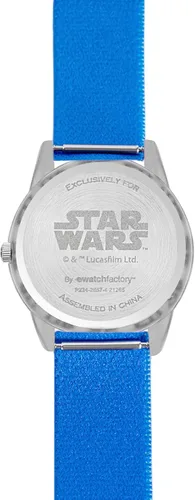 Miniatura 3 de STAR WARS Reloj de profesor de tiempo plástico para niños, reloj analógico de correa de nailon de cuarzo, Azul, Plástico