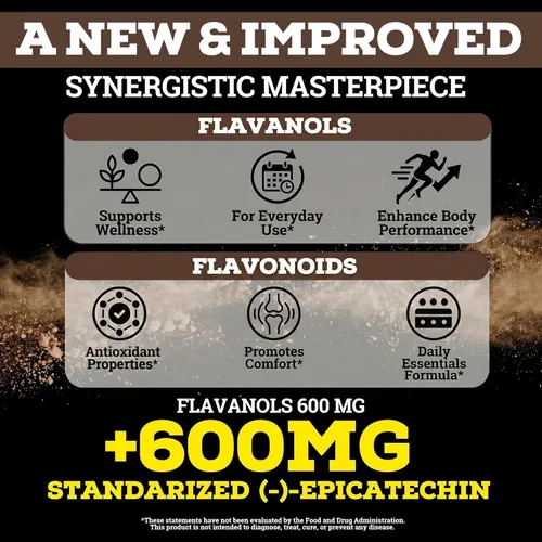 Miniatura 2 de Black Forest Cacao en polvo de alto contenido de flavanol, 1200 mg de flavanoles y flavonoides con 600 mg de epicatequina, extracto de cacao oscuro