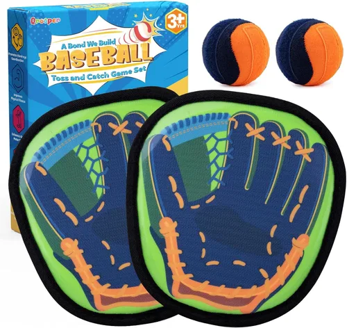 Miniatura 12 de Juego de pelota de lanzar y atrapar guantes de béisbol para niños pequeños, juegos exteriores para niños y familia, juguetes de playa y piscina