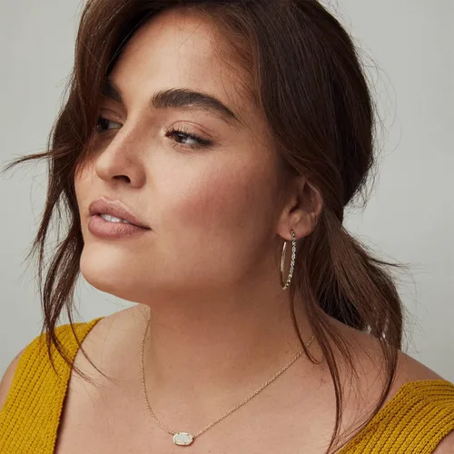 Miniatura 4 de Kendra Scott - Collar Elisa con dije para mujer, joyería de moda, chapado en oro de 14 quilates